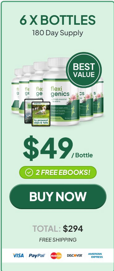 FlexiGenics 6 bottles — 180-day supply, best value